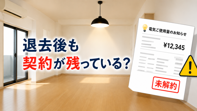 管理会社様必見!前入居者様のライフライン解約漏れでのトラブル事例