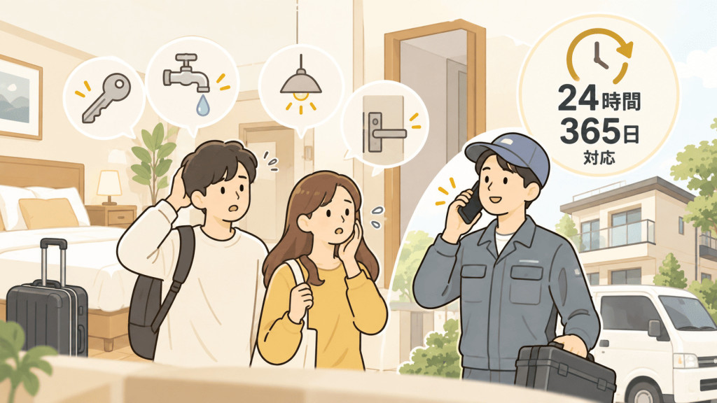 【民泊の駆けつけサービスとは？】トラブルをプロに任せるメリットと導入の流れ